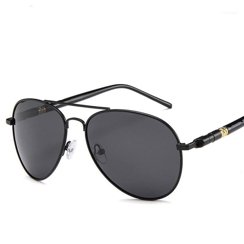 

Sunglasses Aviation Metail Frame Quality Oversized Spring Leg Alloy Men Polarized Brand Design Male Sun Glasses Driving UV4001