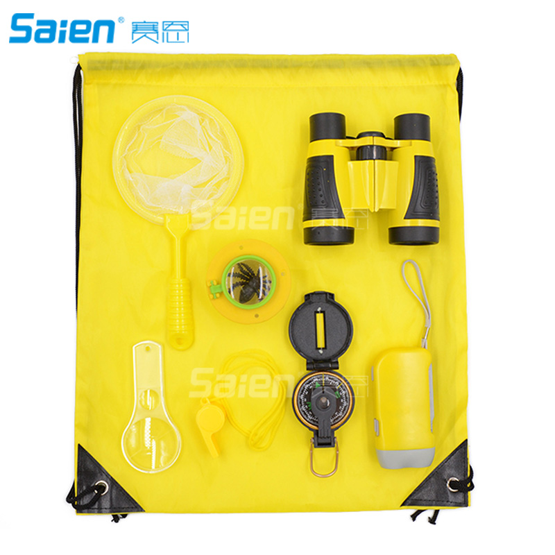 

Adventure Set for Kids - Children Binoculars, Bug Collector, Flashlight, Compass, Magnifying Glass, Exploration Toy Kit