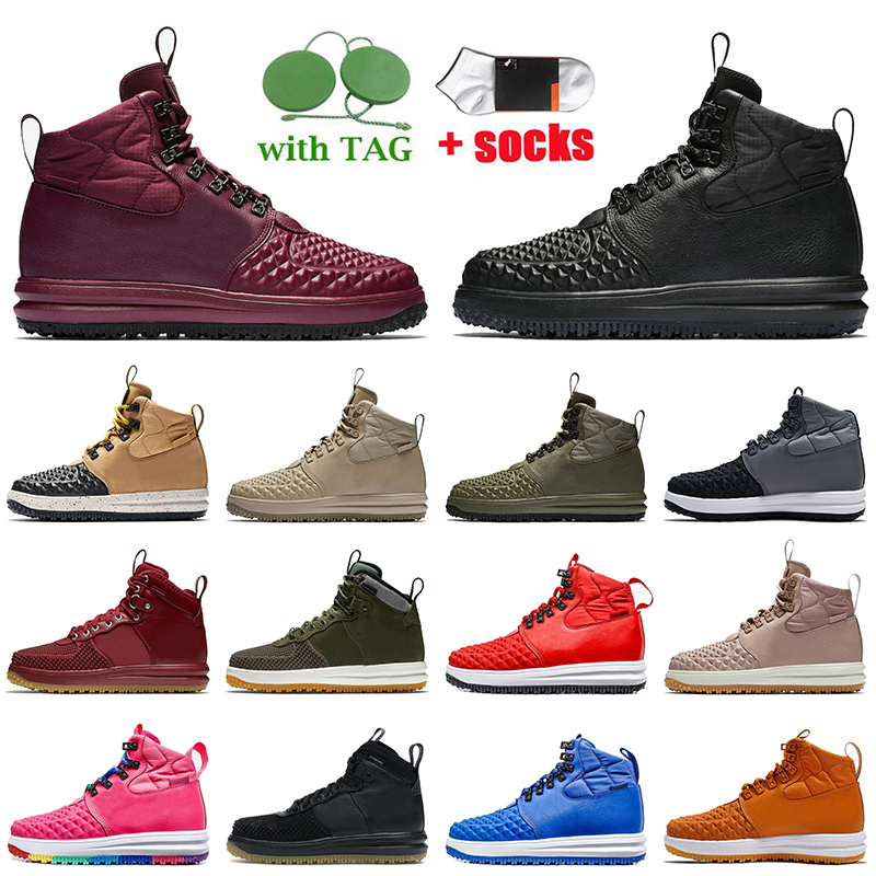 

Lunar Duckboot Outdoor Sports Shoes Women Mens High Winter Snow Boots Burgundy Black Particle Pink Medium Olive Gum Red Midnight Navy Blue Linen Trainers Sneakers, B20 triple black 36-47