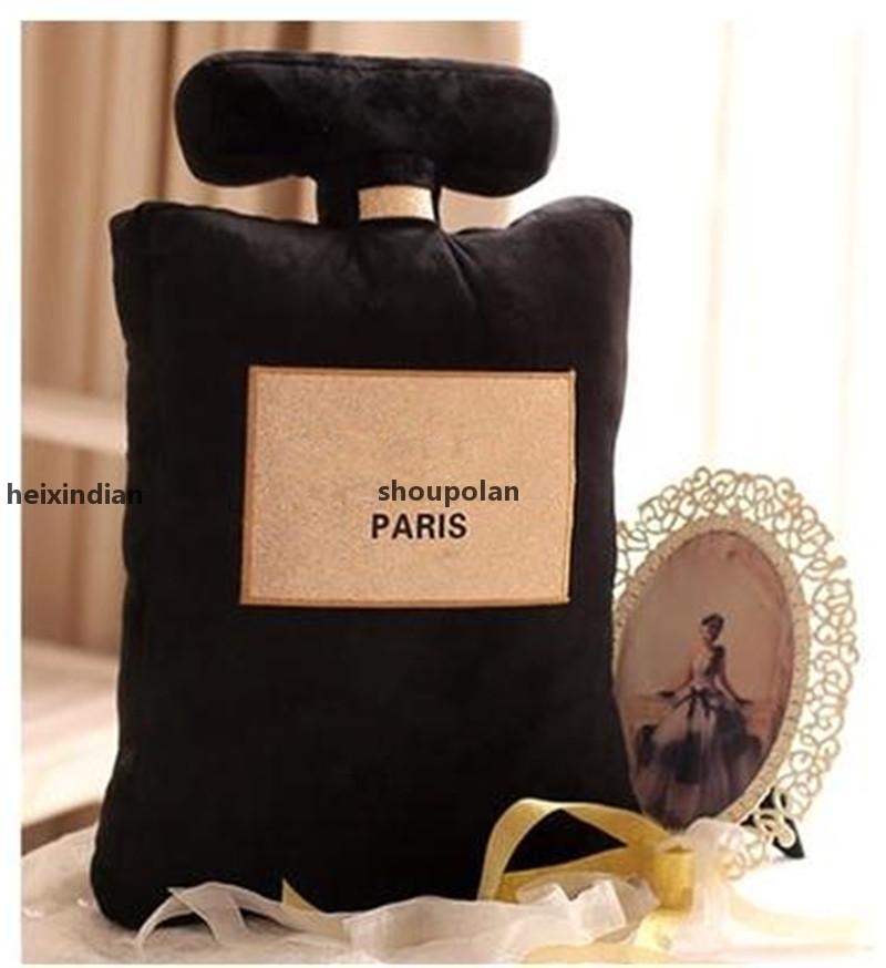 

Style Cushion For Leaning On 50x30 Cm Perfume Bottle Shape Cushion For Leaning On Black And White Fashion Cushion For Leaning On V K