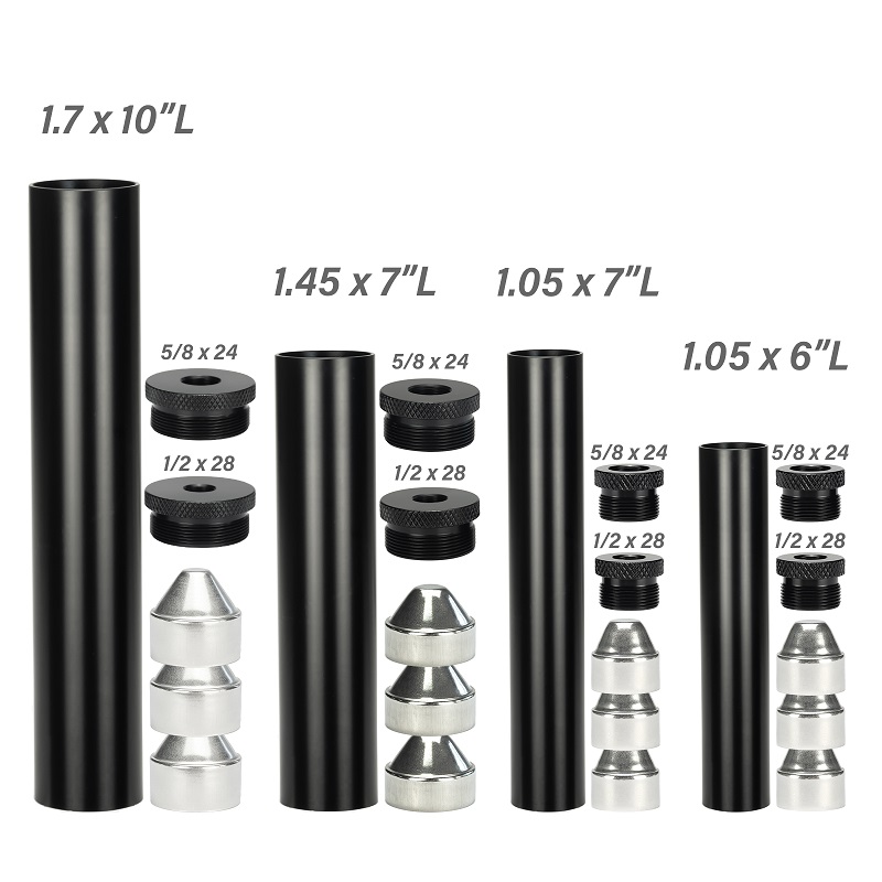 Brandstoffilter 1,7x10 '' 1,45x7 '' 1,05x7 '' 1,05x6 '' 1/2x28 en 5/8x24 Oplosmiddel Trap Aluminium buis Roestvrij staalbekers voor Napa 4003 Wix 24003