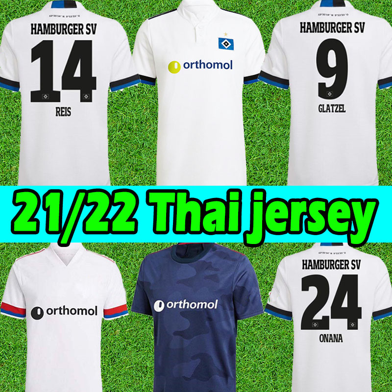 

2021 2022 Hamburger SV Soccer Jerseys Home White Away Blue 21/22 HSV MÄNNER KINDER Uniformen MEN Kids kits sets jersey football shirts Uniforms, 21 22 home