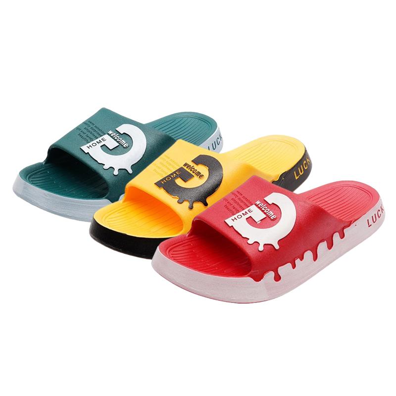

2021 Spring Fashion Women Slipper Round Toe Slip On Green Home Slippers Casual Red Lovely Flat Indoor Shoes For Woman, Black