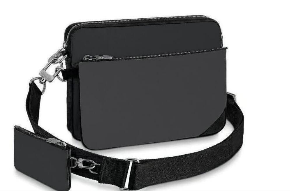 

Women and men Messenger bag Pochette Trio crossbody bag Top quality Portable Shoulder Bags Famous logo Handbag, Light brown