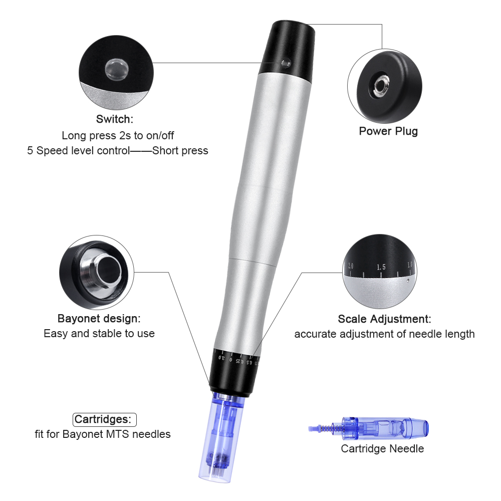 

Microneedling Pen Machine Derma Microneedling Pen Mesotherapy Professional MYM Pen Wireless Skin Care Kit Beauty MachineScouts