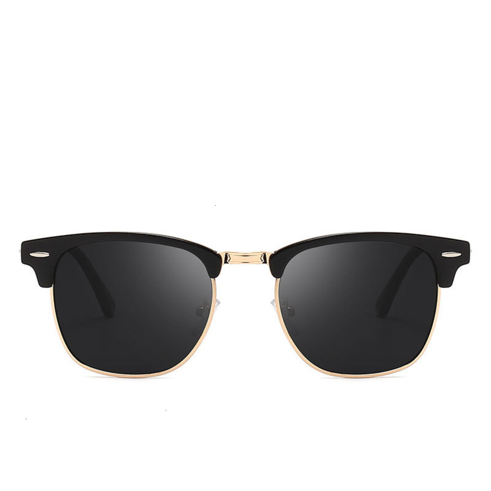 

sunglasses Classic polarized brand Designer Men Women Retro High Quality sunglasses Sound bangles Women's fashion Mirror Sunglass, Black