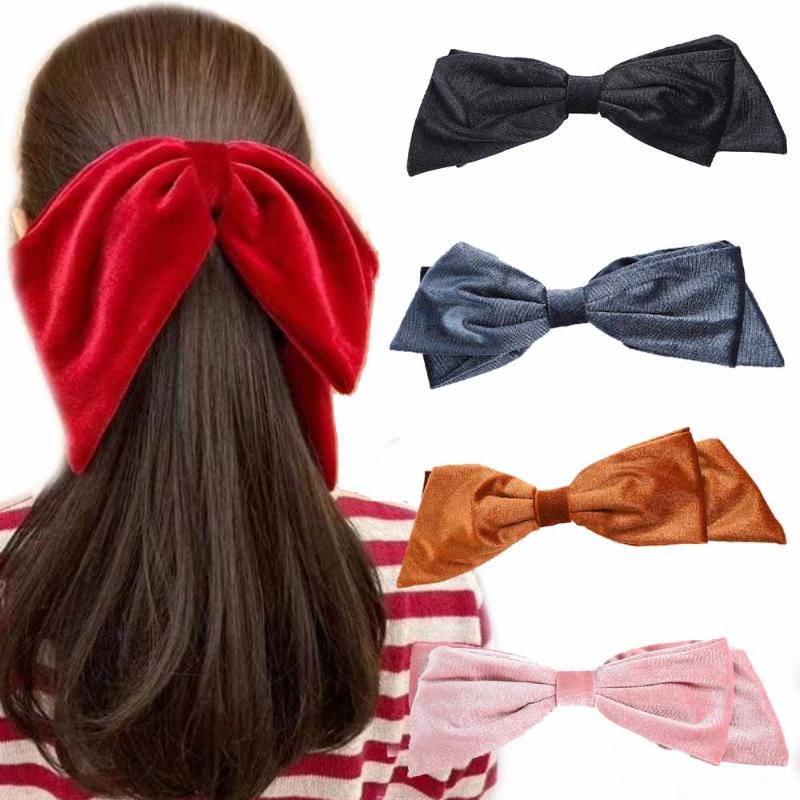 

Hair Accessories Haimeikang Fashion Big Bow Hairpin Spring Clip For Women Girls Cute Barrette BB Hairgrip Korean Oversize