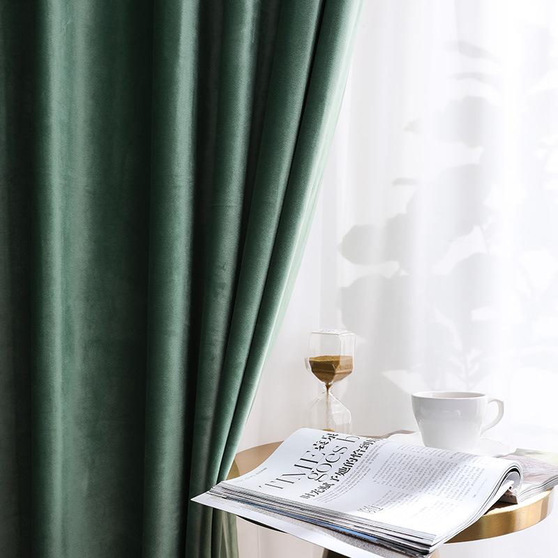 

Curtain & Drapes Luxury European Dutch Velvet Curtains For Living Room Bedroom Modern Blackout Blinds White Sheer Decor