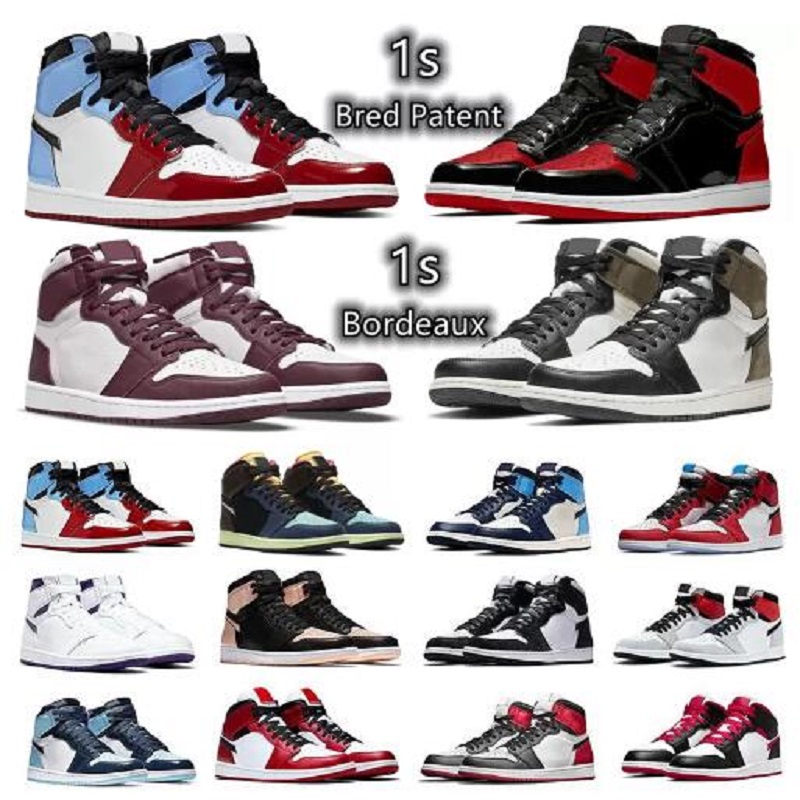 

Man Jumpman 1 1s men women baksetball shoes Bred Patent Bordeaux Brotherhood Dark Mocha Bubble Gum Obsidian fragment Shadow Royal mens trainers sports sneakers, # 23