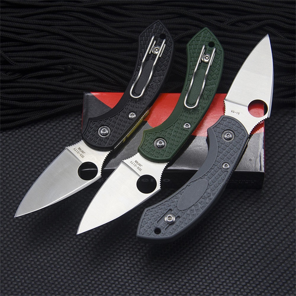 

Folding Fruit C28/815Cr15Mov/440 Blade Pocket Nylon/Carbon Fiber Handle Tactical Camping Outdoor Knife EDC Tools