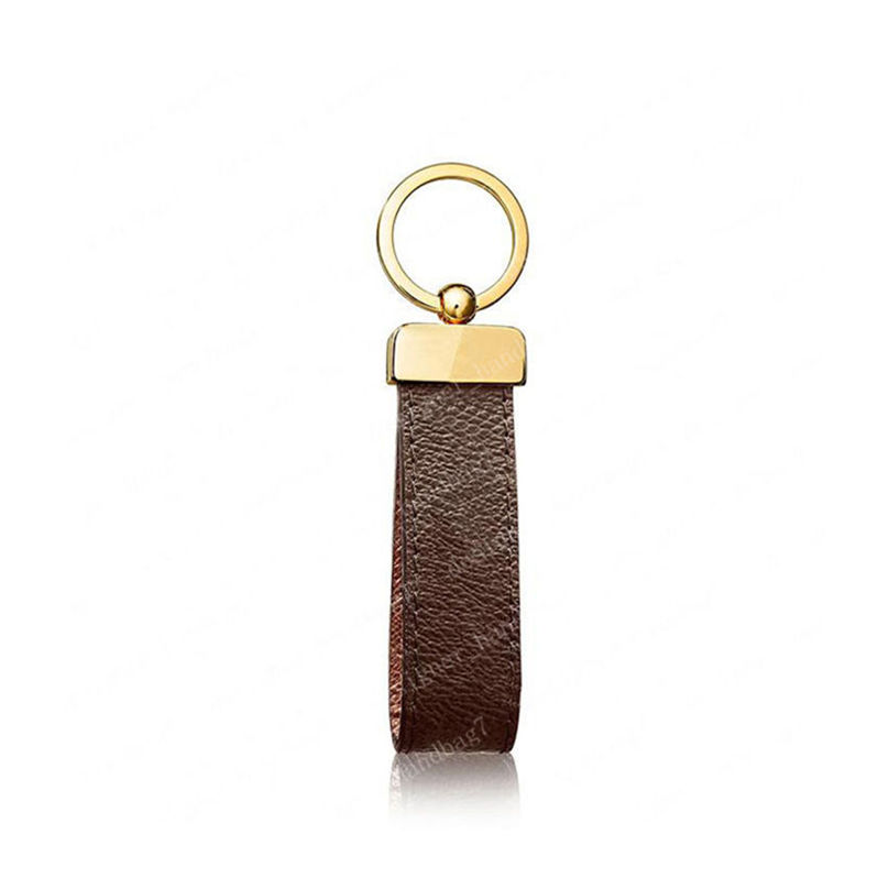 

2021 Keychain Key Chain Buckle lovers Car Handmade Leather Keychains Men Women Bags Pendant Accessories 10 Color 69012 with box #KYH 01