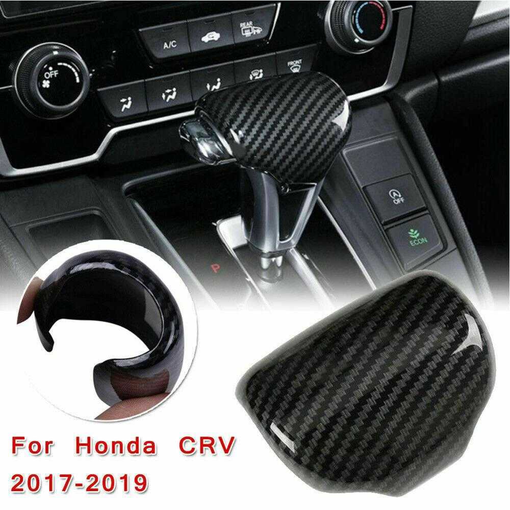 

Car Gear Lever Shift Knob Cover Trim for Honda CR-V 2019 ABS Peach Wood Grain Style