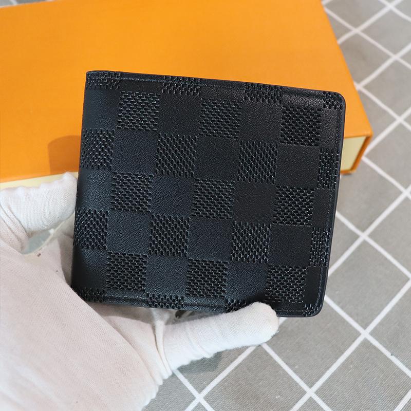 

Wallets Luxury Designer Fashion Printing For Women Man Retro Plaid Purse Gift Box, Red;black