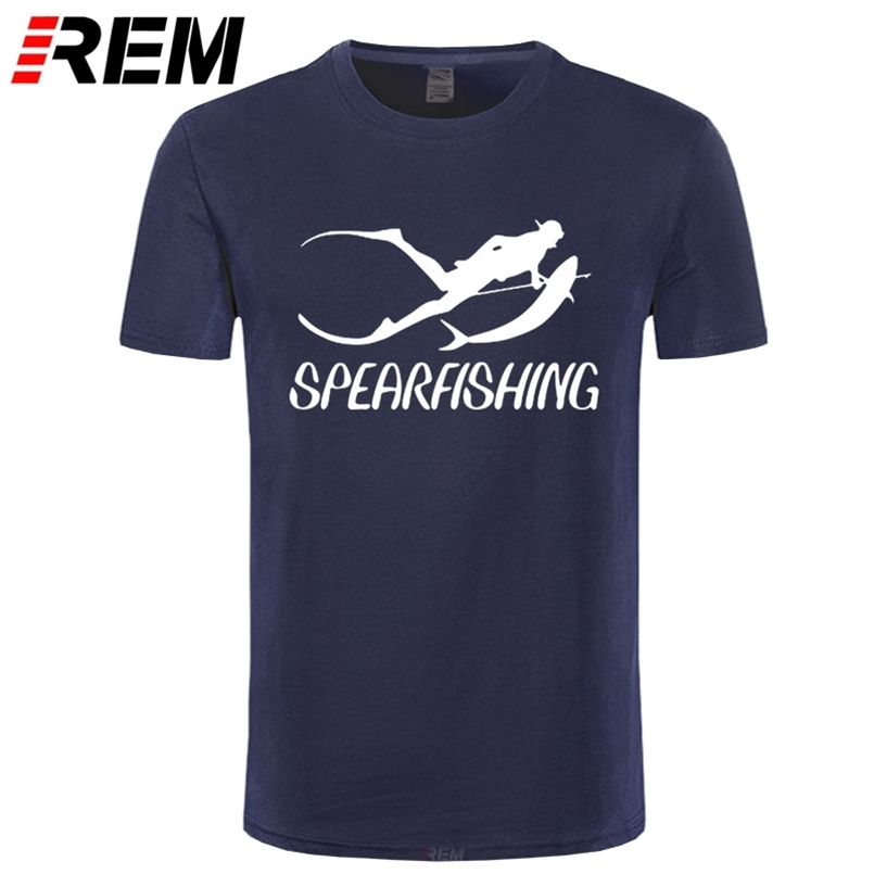 

REM Fashion Spearfishing Print T-shirt Men T Shirt Short Sleeve Casual Cotton O-neck Tshirt Tees Tops 210707, Maroon black