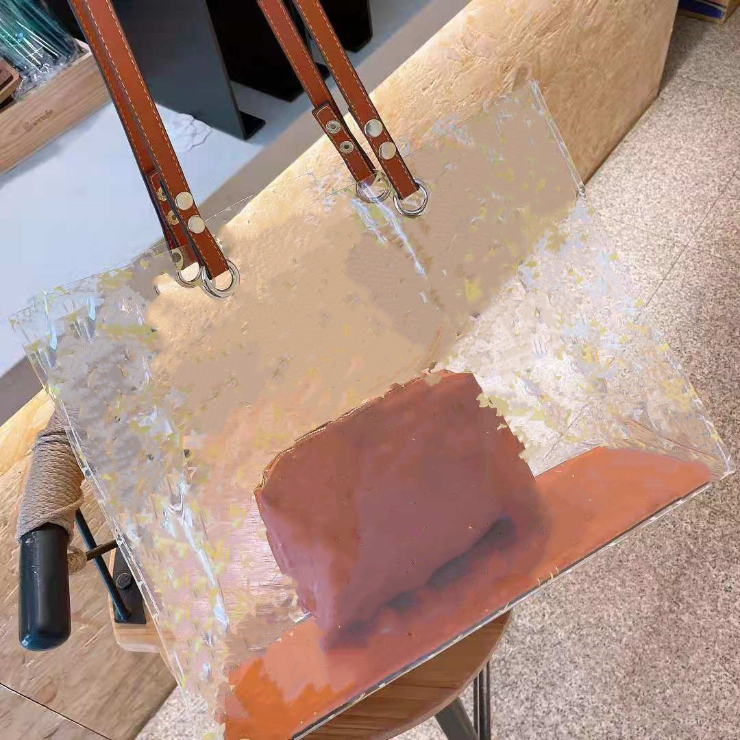 

2021 designer women's lace cut out single shoulder bag can be held, Clear