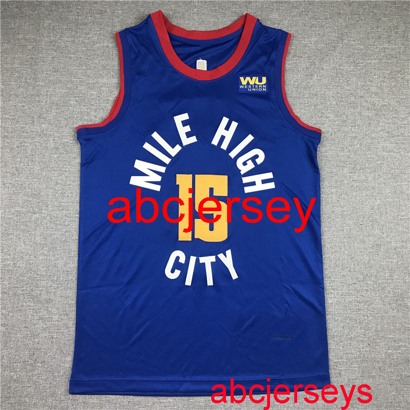 

Men' 9 styles jersey 15# JOKIC 2020 blue basketball jersey -XXL Vest