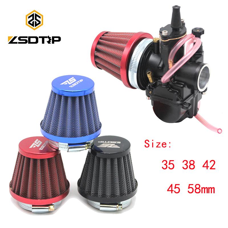 

Motorcycle Fuel System ZSDTRP Universal Carburetor Clamp-On Air Filter 35mm 38mm 42mm 45mm 58mm Inlet Tapered Cleaner