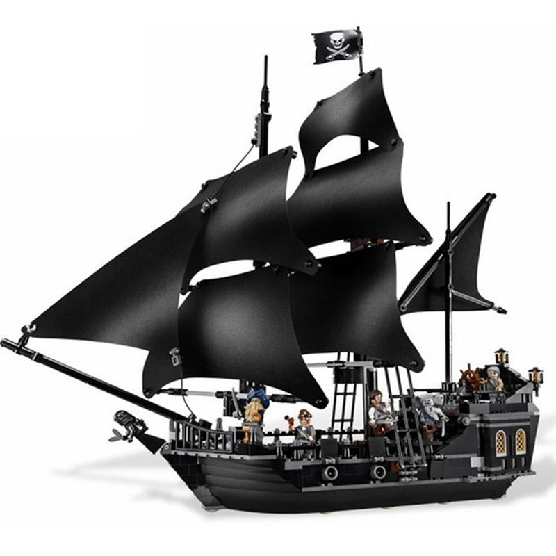 

The Black Pearl Ship Compatible with Pirates Ships 4184 4195 Caribbean Model Building Blocks with Figures Birthday Gifts Toys