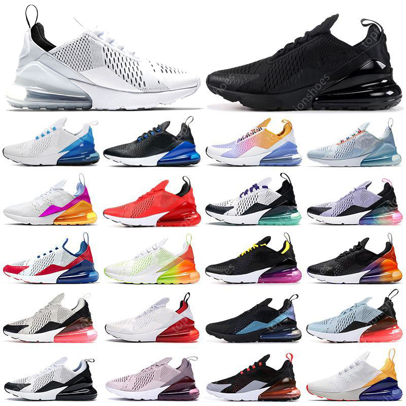 

2021 Bred 270 Running Shoes Triple Black white USA Regency Purple Platinum Tint University Red Tiger photo Blue women Mens Trainers Sports Sneakers Eur 36-45, Color (7)