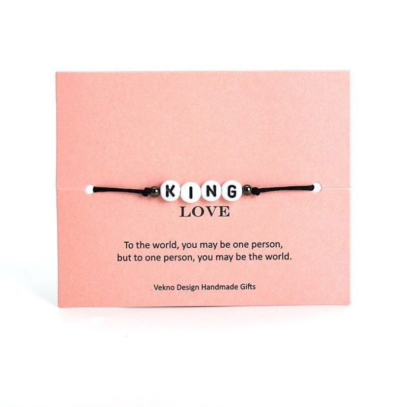 

Charm Bracelets Souvenir Red And Black String Lovers Letter Instead Of Lucky Bracelet Friendship Jewelry