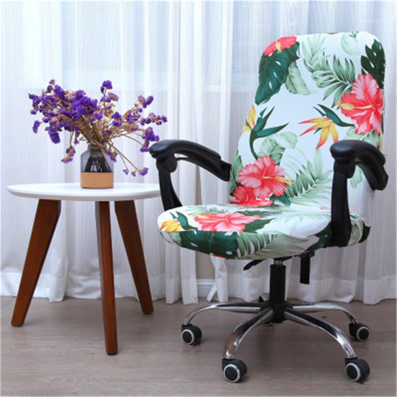 

1Pcs Printed Elastic Spandex Chair Cover Anti-Dirty Office Computer Removable Washable Seat Stretch Chairs Covers Universal