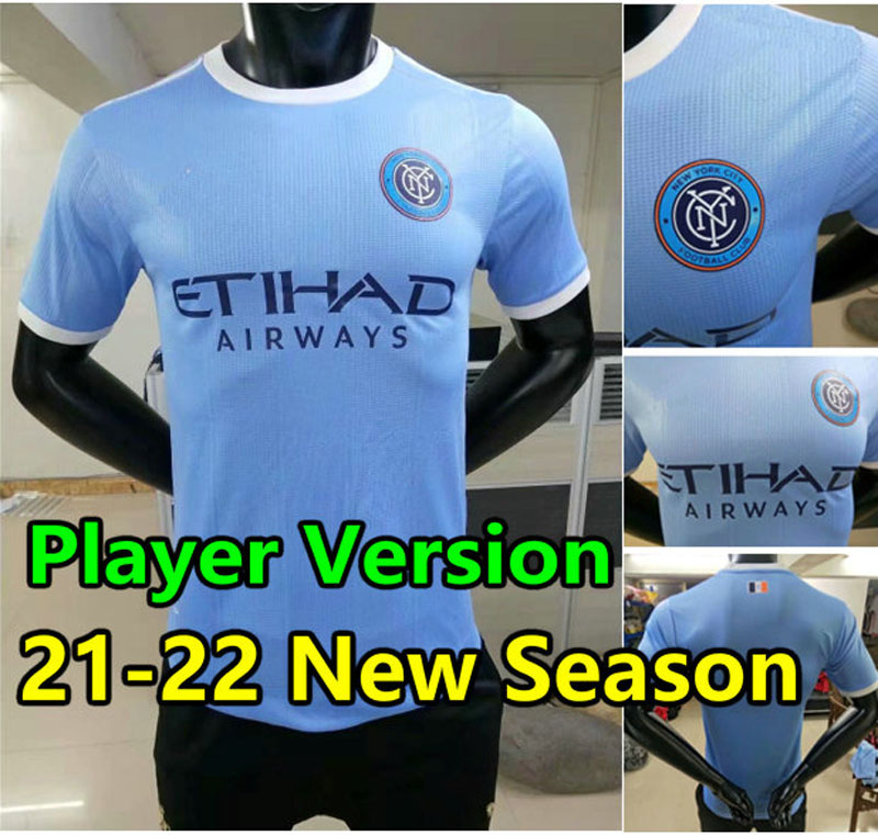 

Player Version Moralez NewYork City soccer jersey 2021 2022 PIRLO Castellanos Sands Tinnerholm New York City Home football shirts DAVID VILLA uniform, 21-22 away