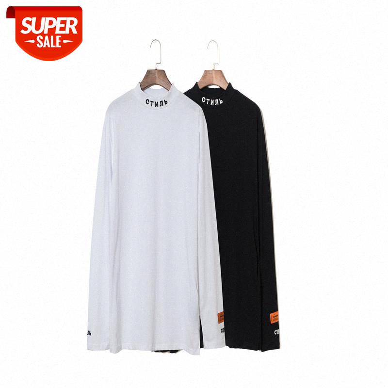 

heron hp basic high neck bottoming shirt long sleeve T-shirt #HZ97, White