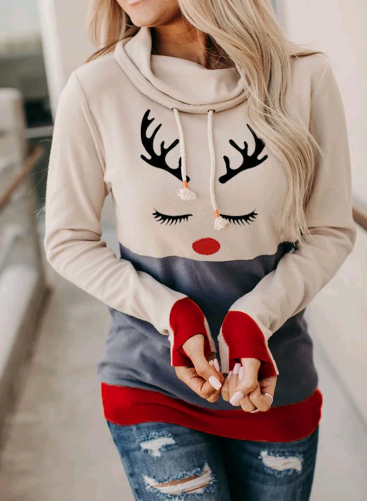 

Halloween super avant-garde embroidery plus size women' hoodie ladies comfortable loose party holiday show long sleeves, Picture2