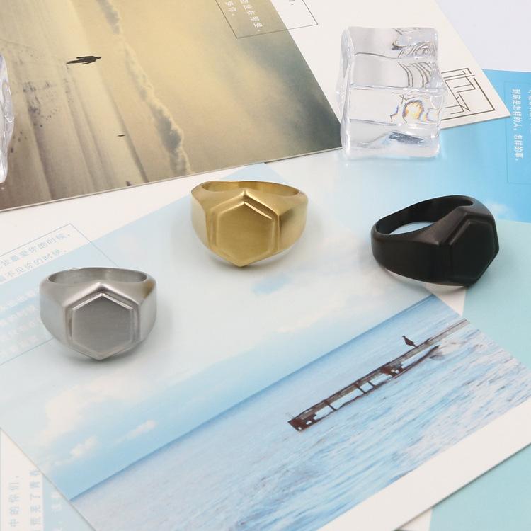 

Wedding Rings Explosive Models Of Titanium Steel Men's Smooth Ring Simple Stainless Fangling Hexagonal Foreign Trade Factory Direct Free