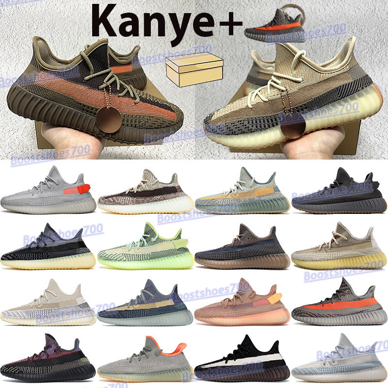 

Mens kanye running shoes reflective sneakers ash blue pearl stone zyon fade natural clay carbon cinder earth beluga women trainers with box