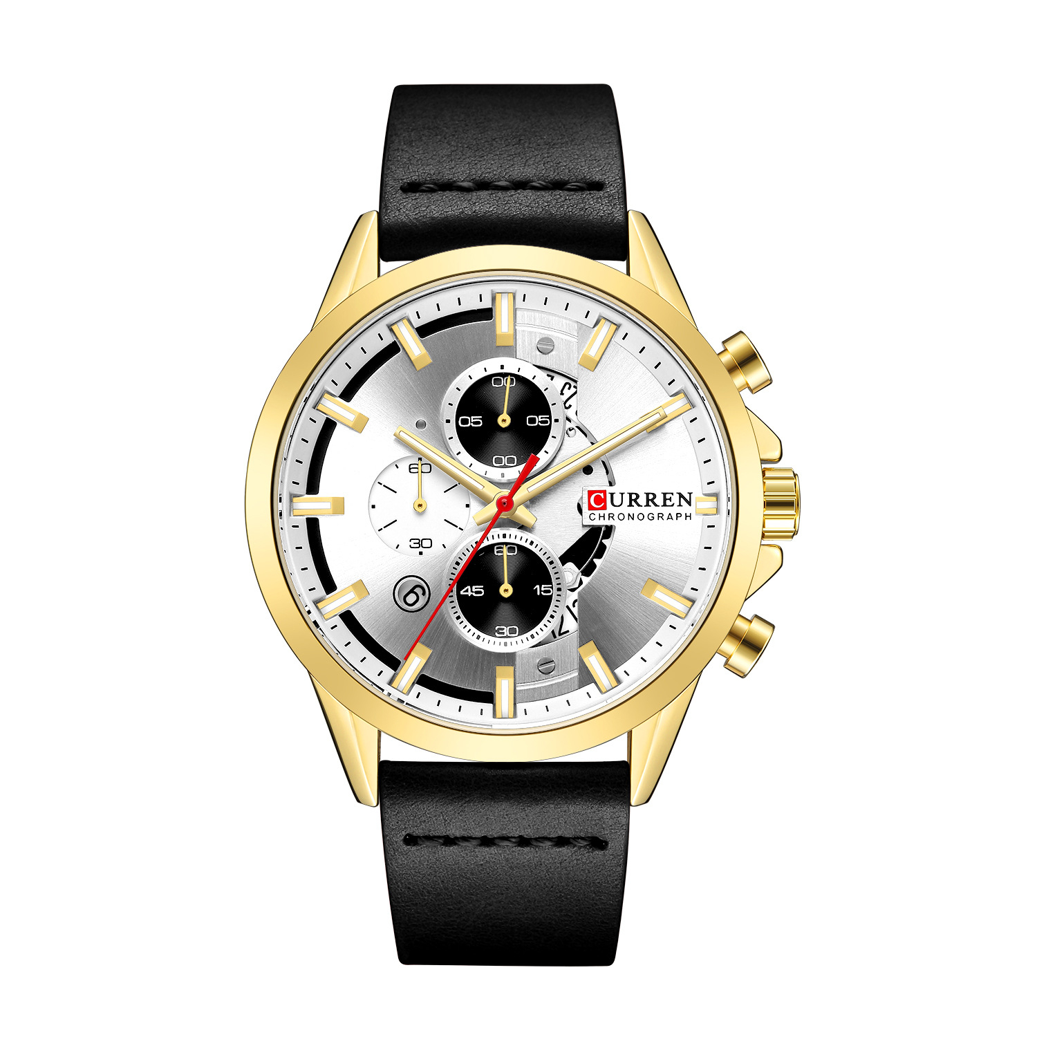 

Curren 8325 Watches Military Sport Chronograph Watch Mens Wrist Luxury Quartz Leather Wristwatches Relogio Masculino Sports Wristwatch Business Calendar Clock, Brown rose black