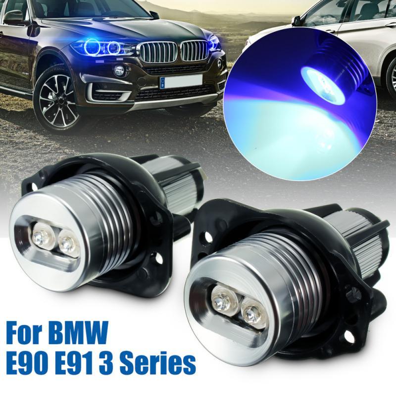 

Car Headlights 2Pcs LED Angel Eyes Light Halo Ring Headlight Bulbs DRL Lamp For 3 Series E90 E91 2006-2008 Auto Accessories Blue Lights
