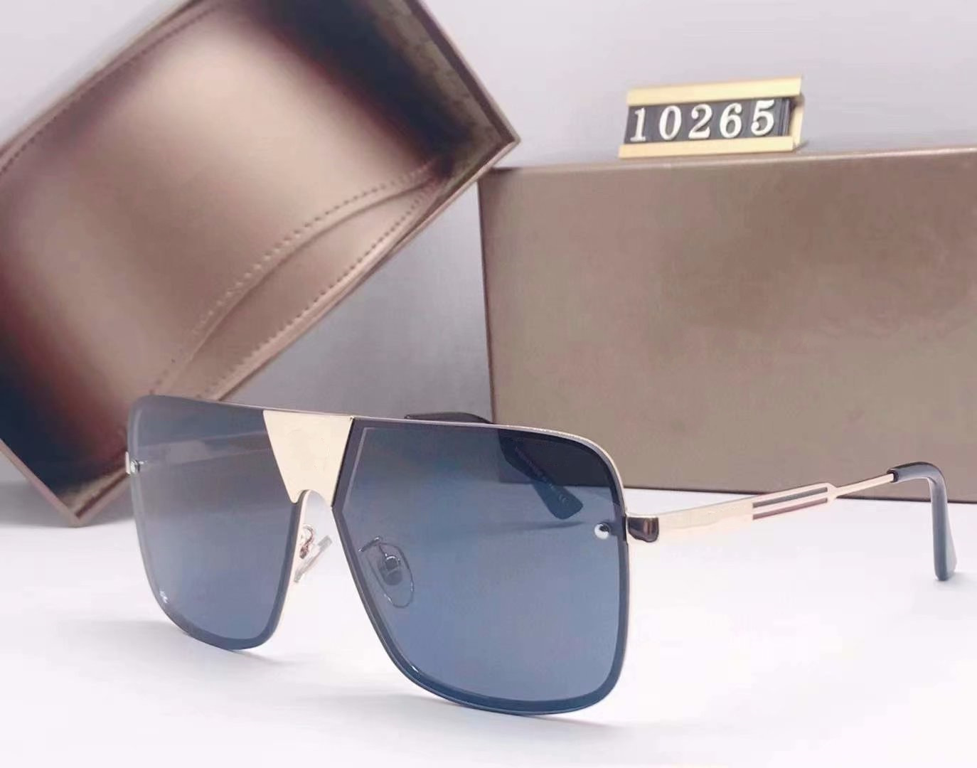 

2021 Designer Square Sunglasses Men Women Vintage Shades Driving Polarized glass Male Sun Glasses Fashion Metal Plank Sunglass Eyewear 10265