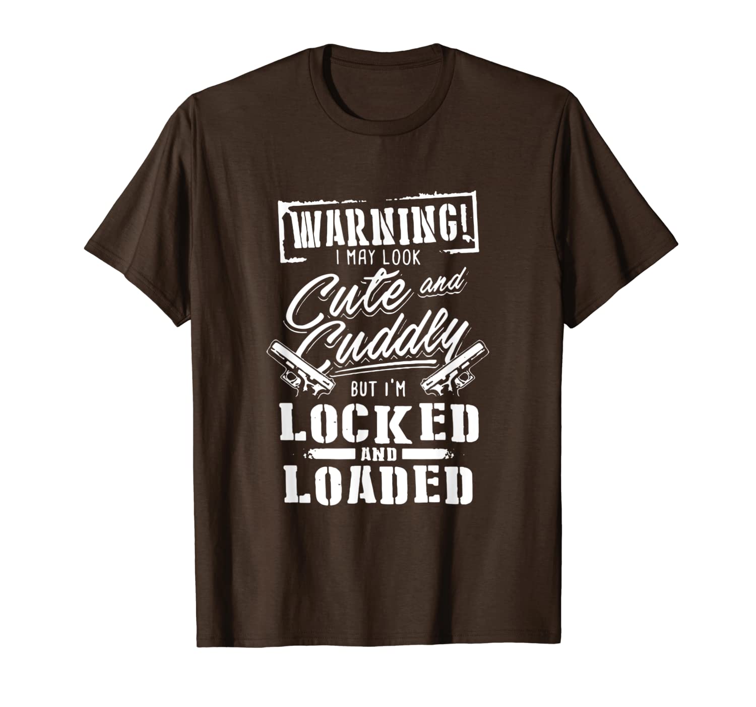 

i'm locked and loaded deer hunting funny t-shirt, White;black
