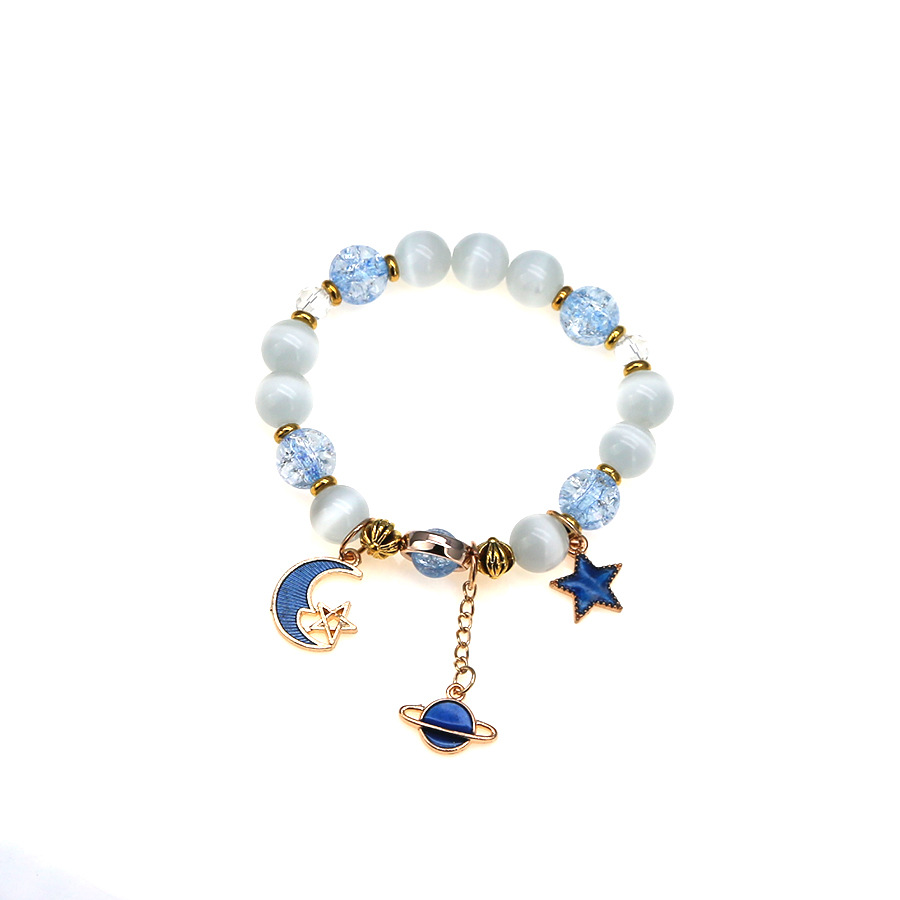 

Explosion Jewelry Bohemian Natural Stone Popcorn Crystal Elegant Star Moon Planet Multi-Element Beaded Bracelet