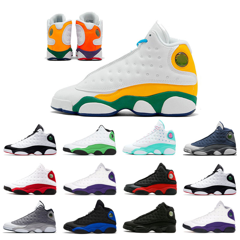 

13s man basketball shoes Atmosphere Grey Aurora Green classic bred Chicago court purple Flint He Got Game Hyper Royal LUCKY playground trainer athletic outdoors