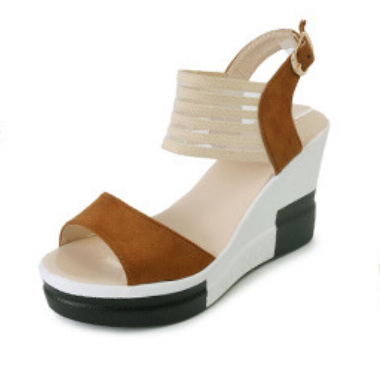 

2021 Woman Leather Vintage Sandals Female Hollow Out Wedges Platform Shoes Plus Size Women Summer Slip On Retro Moccasins, 01