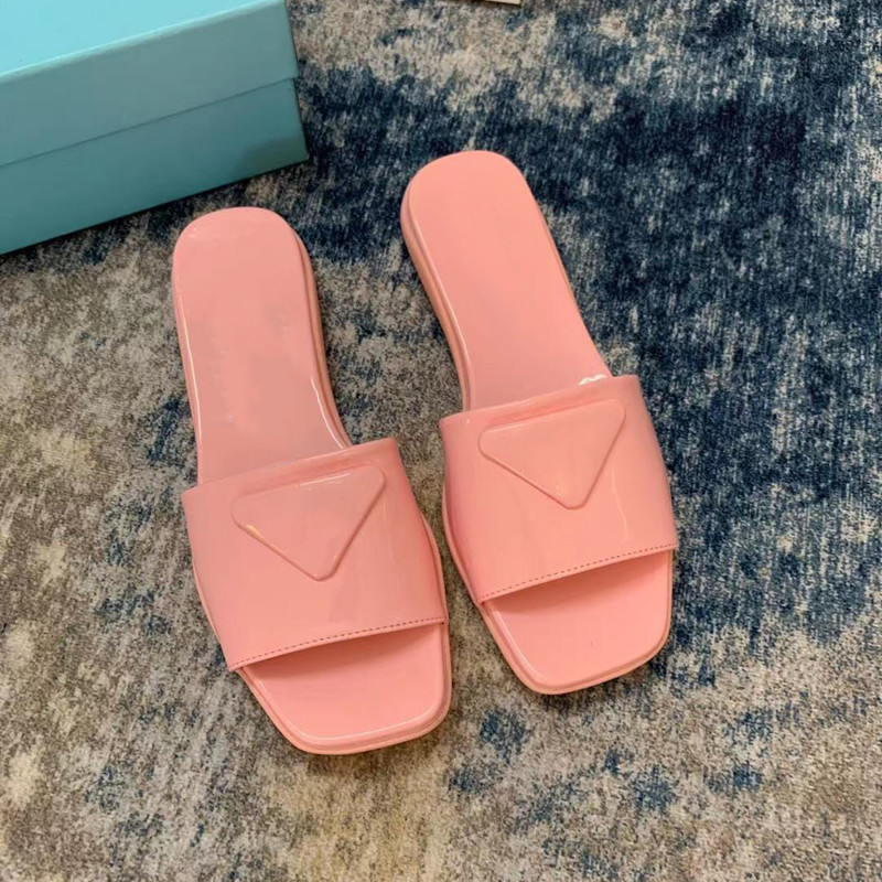 

With Box! Classics Woman shoes High Quality slipper Leather Flat Sandals Fashion Slides Slide Rubber Ladies Beach Women Slippers shoe