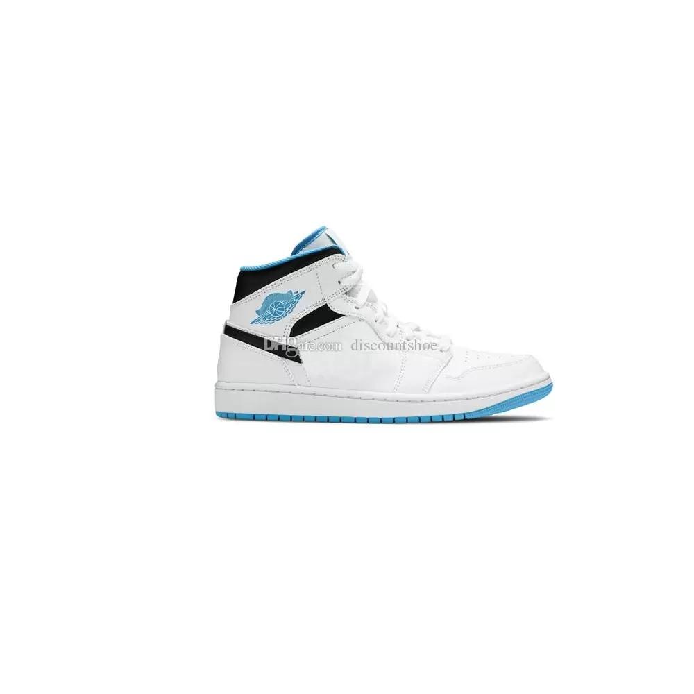 

jumpman 1 Mid Laser Blue Basketball Shoes 1s Men Women Sneakers High quality SKU:554724 141 (Delivery within 24 hours), Sku 640734 175
