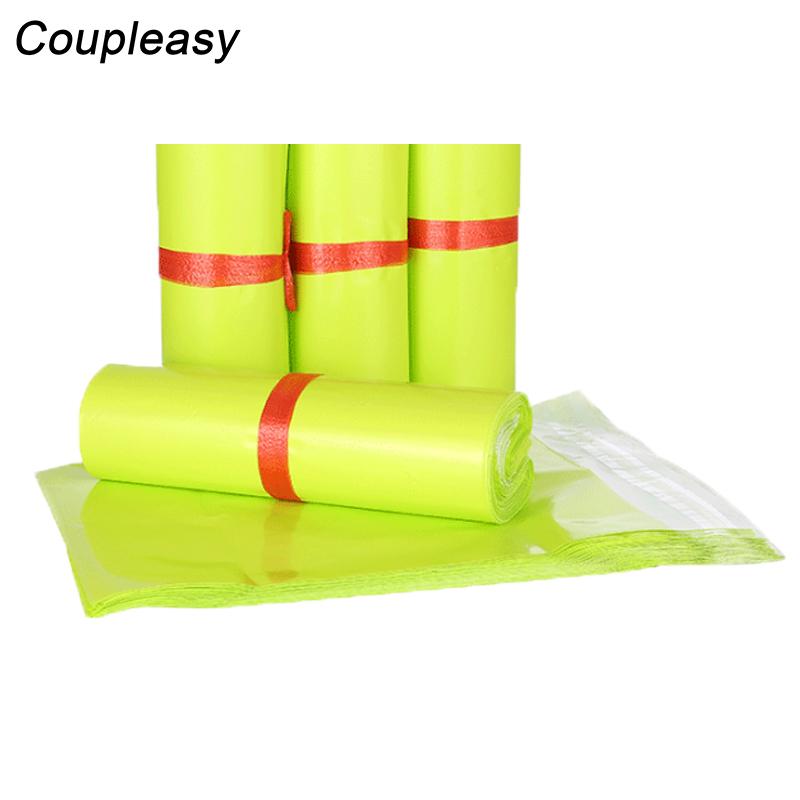 

10pcs 17x30cm Light Green Plastic Envelope Self Sealing Courier Bag Postal Mailing Waterproof Storage Bags Packing