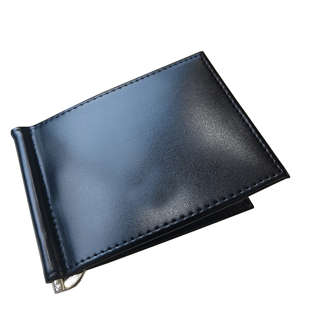 

Fashion Design wallet men card holder Short Business Cash Clip Soft Leather High Quality Fabric Folding Craft purse With Box Set