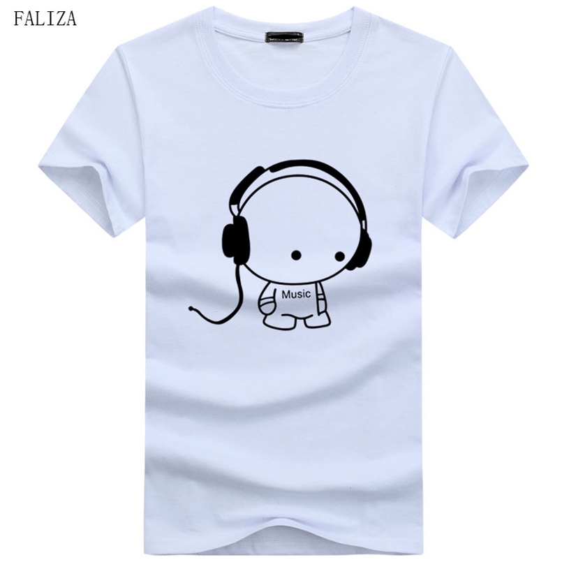 

Men T-Shirts Top Quality TShirts Fashion DJ Carton Boy Character Printed Summer Tops Hip Hop Short Sleeve Tees Plus 5XL TX111 210707, Yellow