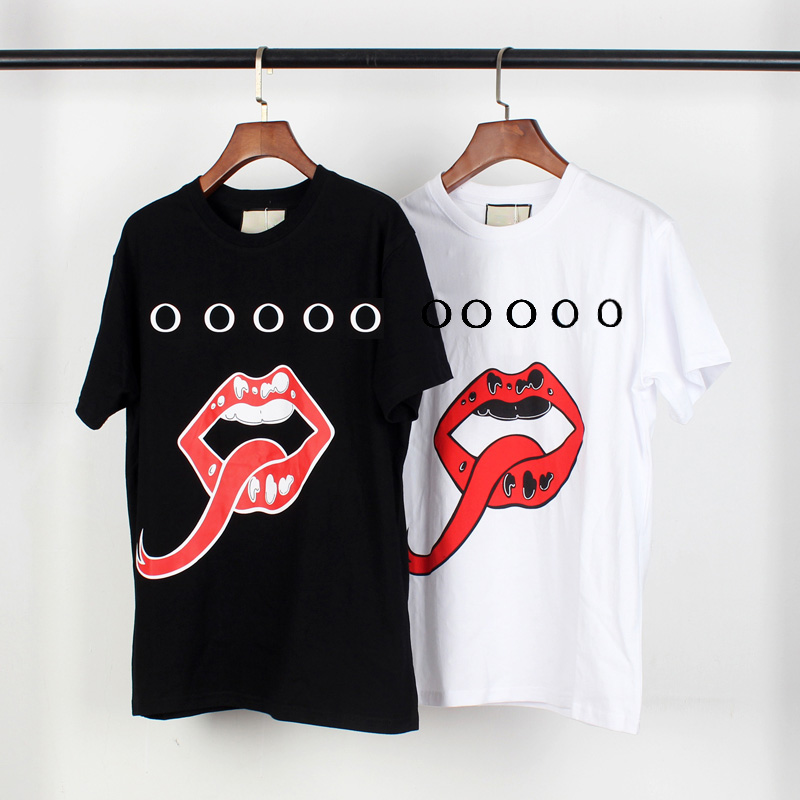 

Men Round Neck Tee Mens T-shirt Fashion Letters Printed Top Logo Summer Casual Couple Short Sleeves High Quality Cotton, White;black