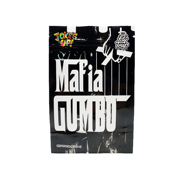 

Mafia Gumbo 3.5 gram empty Mylar bags Laminated 4*6inch stand ziplocks jokes up series smell proof edible plastic packaging bag JokesUp