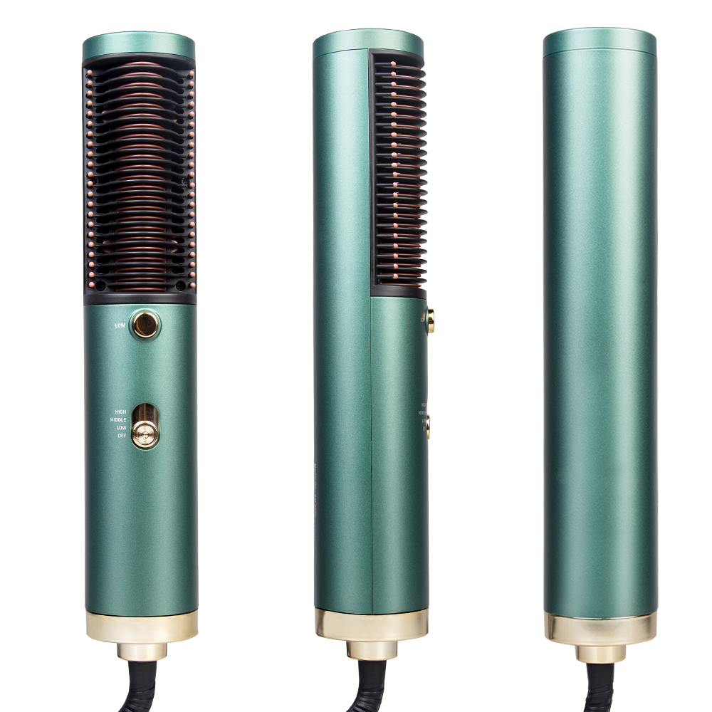 

Mini Hot Air Brush Volumizer Hair Straightener Curler Dryer Comb Roller Electric Ion Blow Dryer Brush 25W Electric Ion Blow
