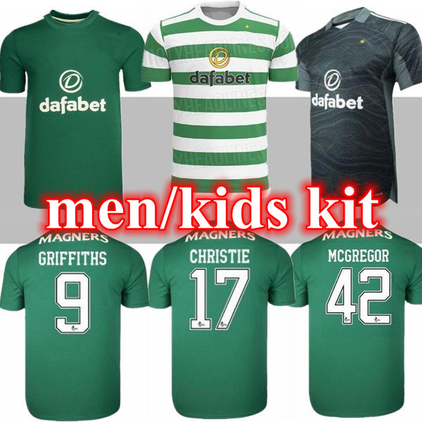 

thai quality 2021 2022 Celtic soccer jerseys EDOUARD BROWN DUFFY TAYLOR CHRISTIE 21 22 football shirt Men Kids Kit Uniforms, Gold