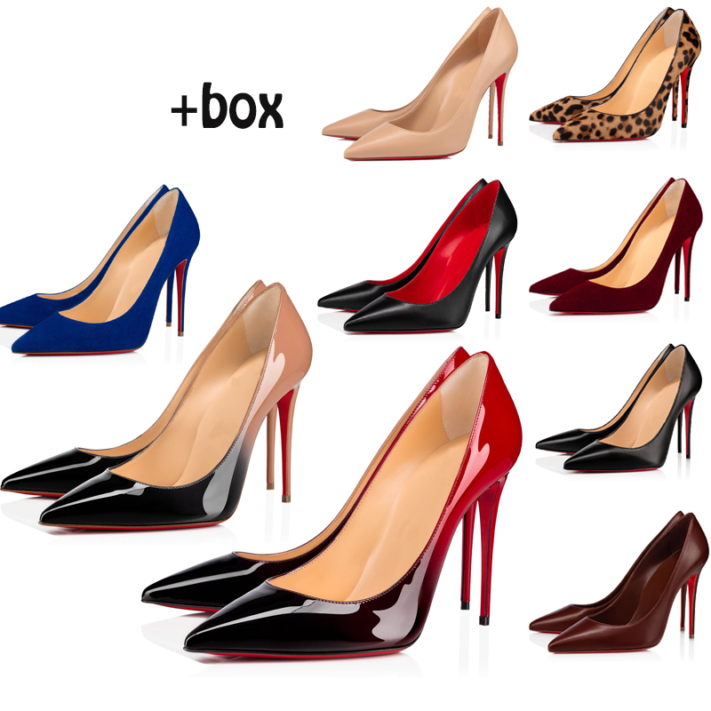 

RedBottom Heels Luxury Designers Kate women high heel 10cm Pointed Toes Pumps Dress Shoes with box, Others