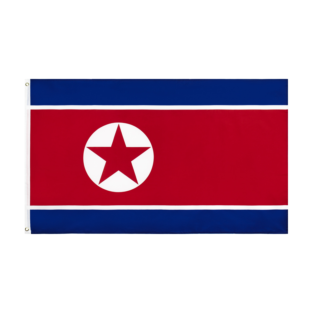 

North Korean Flag For Decoration Retail Direct Factory Wholesale 3x5Fts 90x150cm Polyester Banner Indoor Outdoor Usage