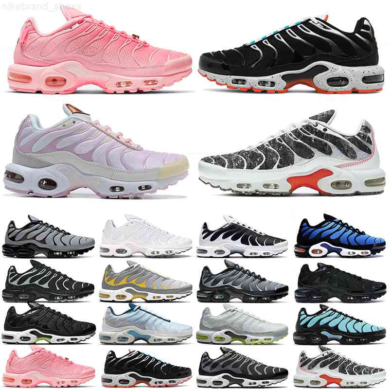 

tn plus men women running shoes triple Black Aquamarine white Atlanta Crater Psychic Blue Volt Parachute mens trainers outdoor sports Q445, 34