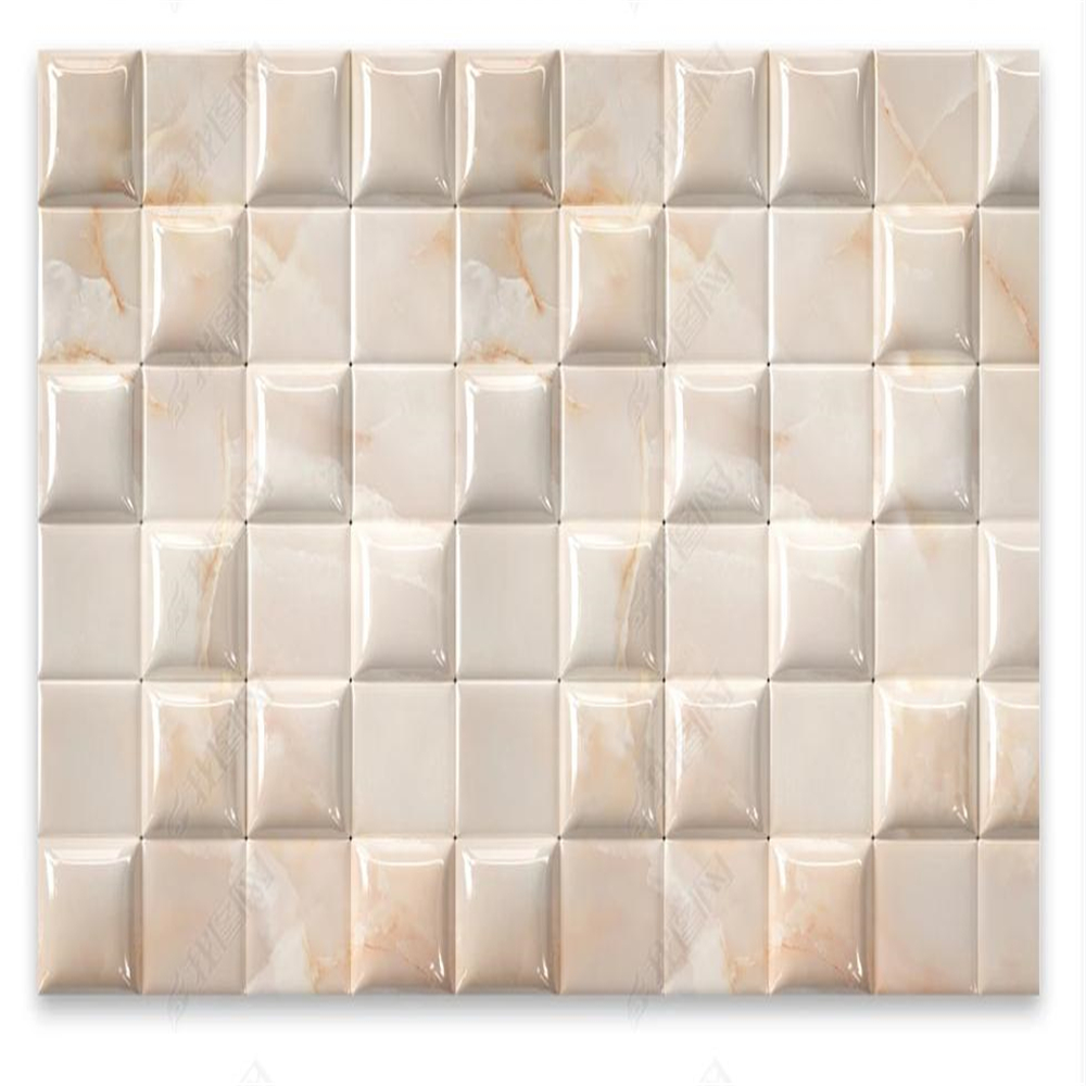 stereoscopic wallpaper 3D three-dimensional geometric figure square marble stone TV background wall-image-694155761